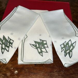 Vintage Christmas Tree Fabric Napkins